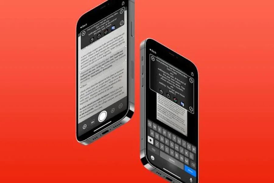 چطور با note آیفون عکس را به متن تبدیل کنیم؟